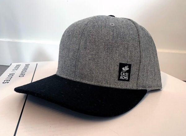 Baseball Hat - Black/Grey Wool