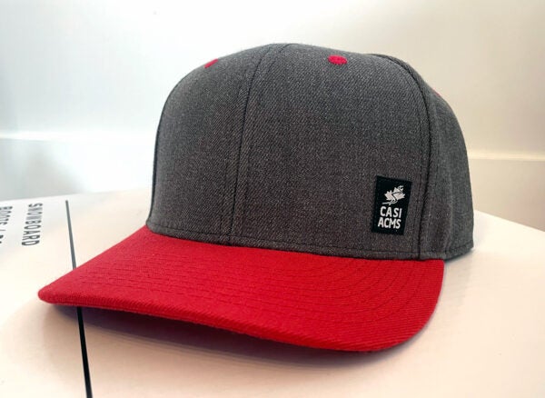 Baseball Hat - Red/Grey Wool