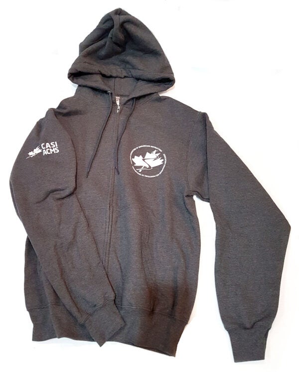 CASI Charcoal Zip Up Hoodie / Haut à capuchon à fermeture à glissière anthracite de l’ACMS